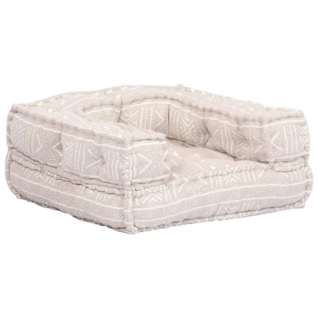 NNEVL Single Modular Pouffe Beige Fabric