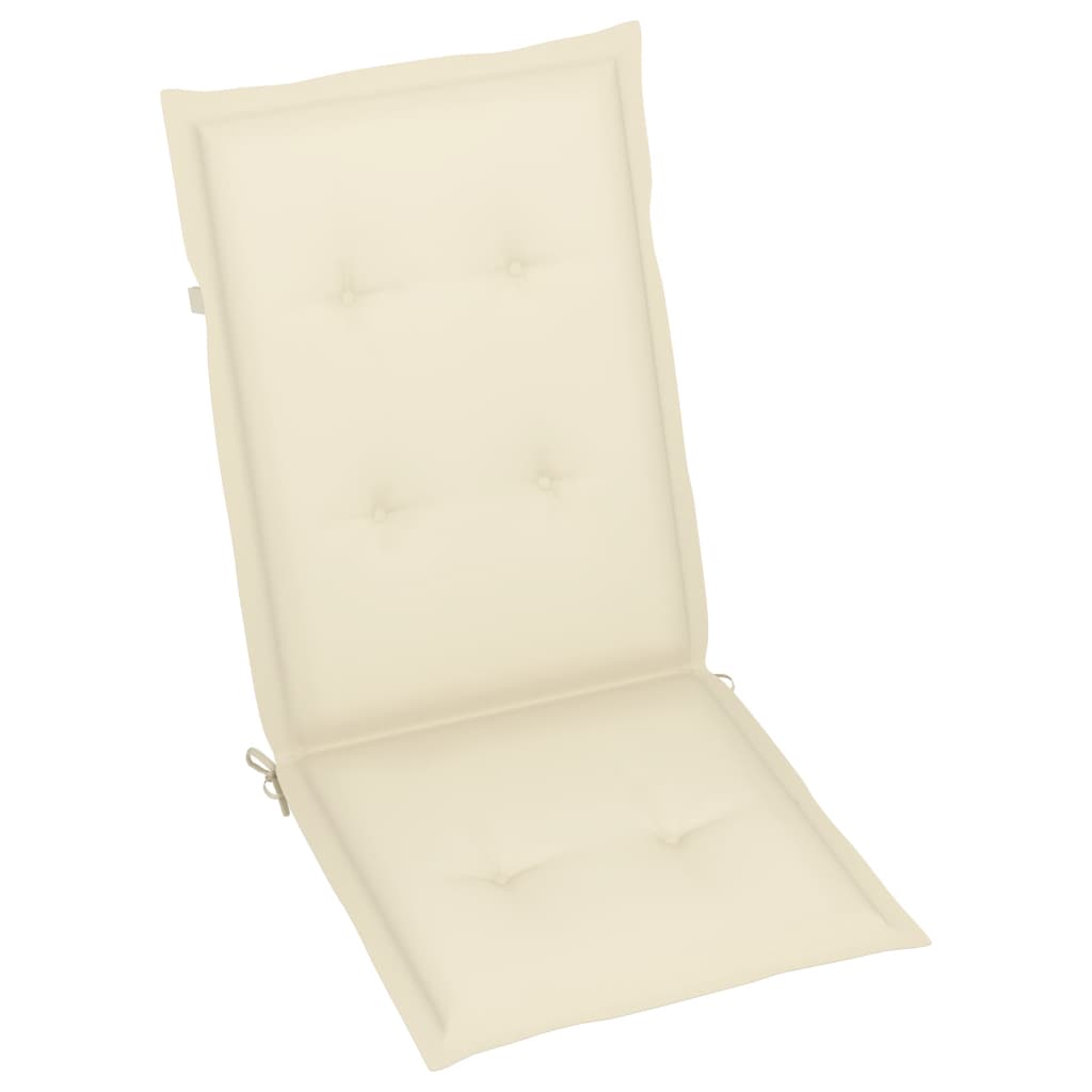 NNEVL Garden Chair Cushions 6 pcs Cream 120x50x3 cm