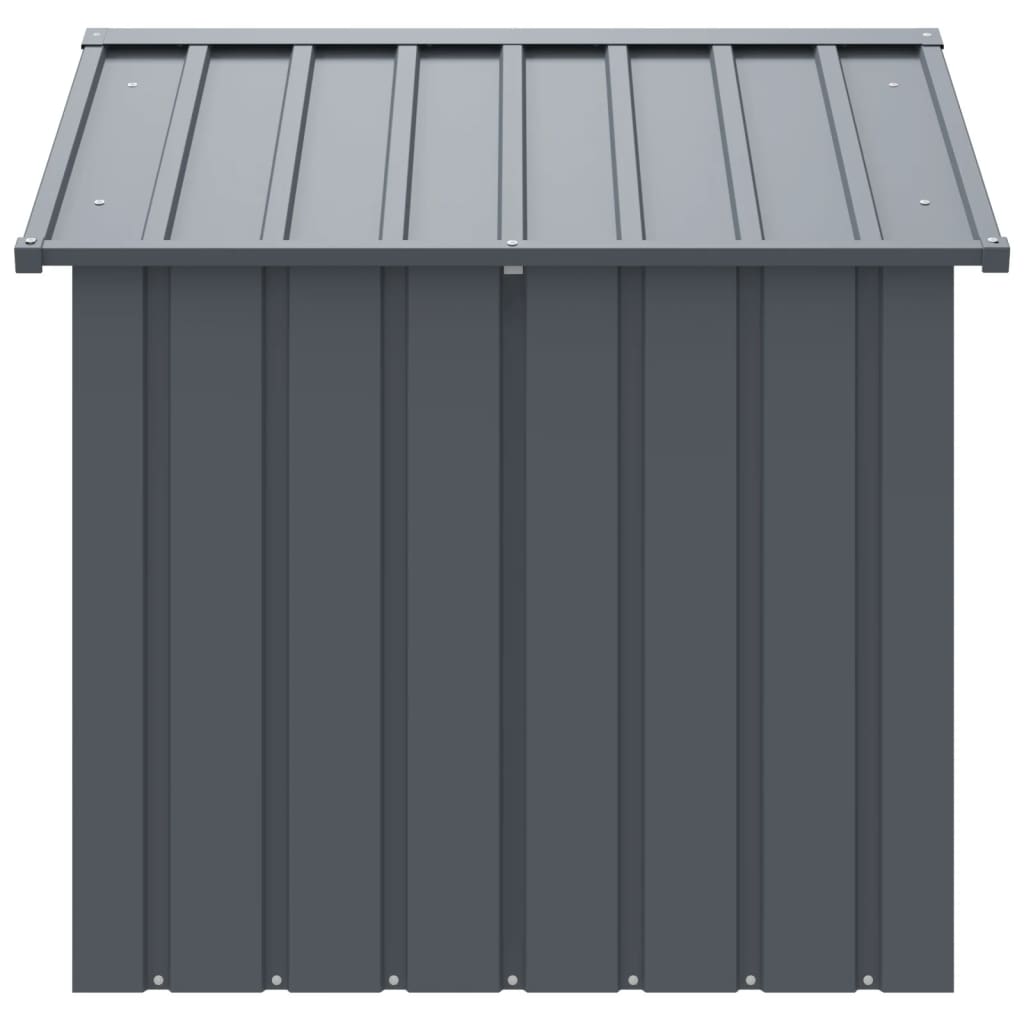 NNEVL Dog House with Roof Black 117x103x102 cm Galvanised Steel