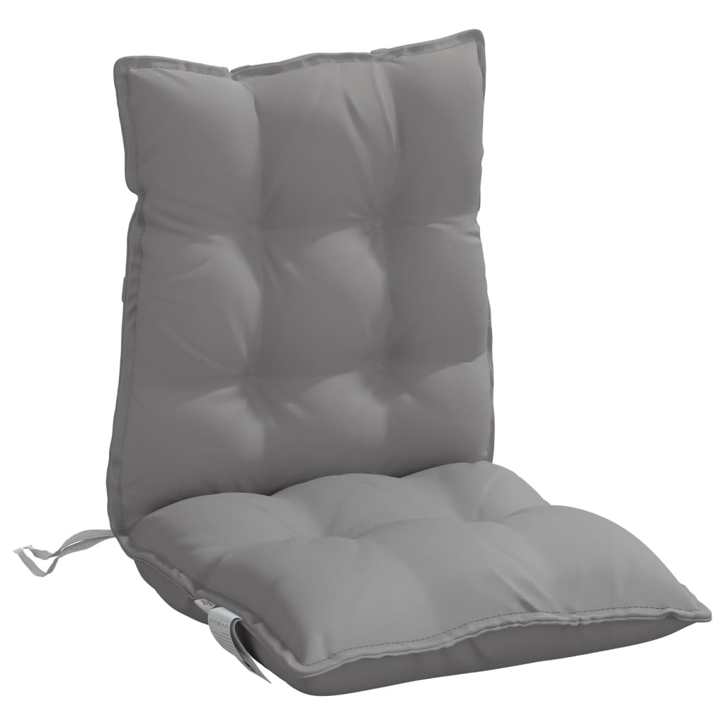 NNEVL Lowback Chair Cushions 4 pcs Grey Oxford Fabric