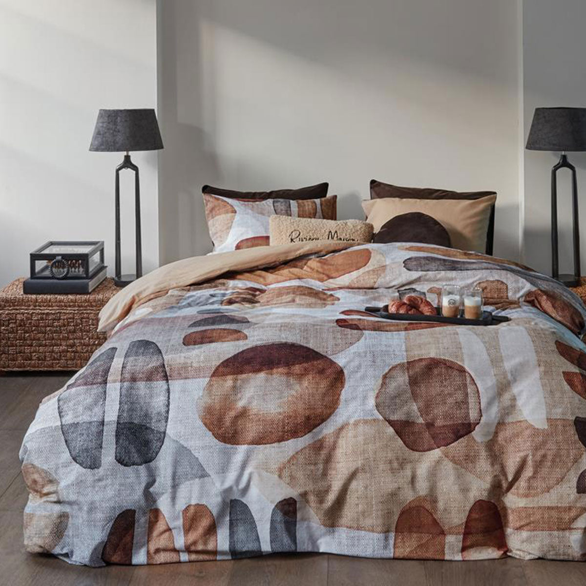 NNEDSZ Bedding House Broc Natural Cotton Quilt Cover Set Queen