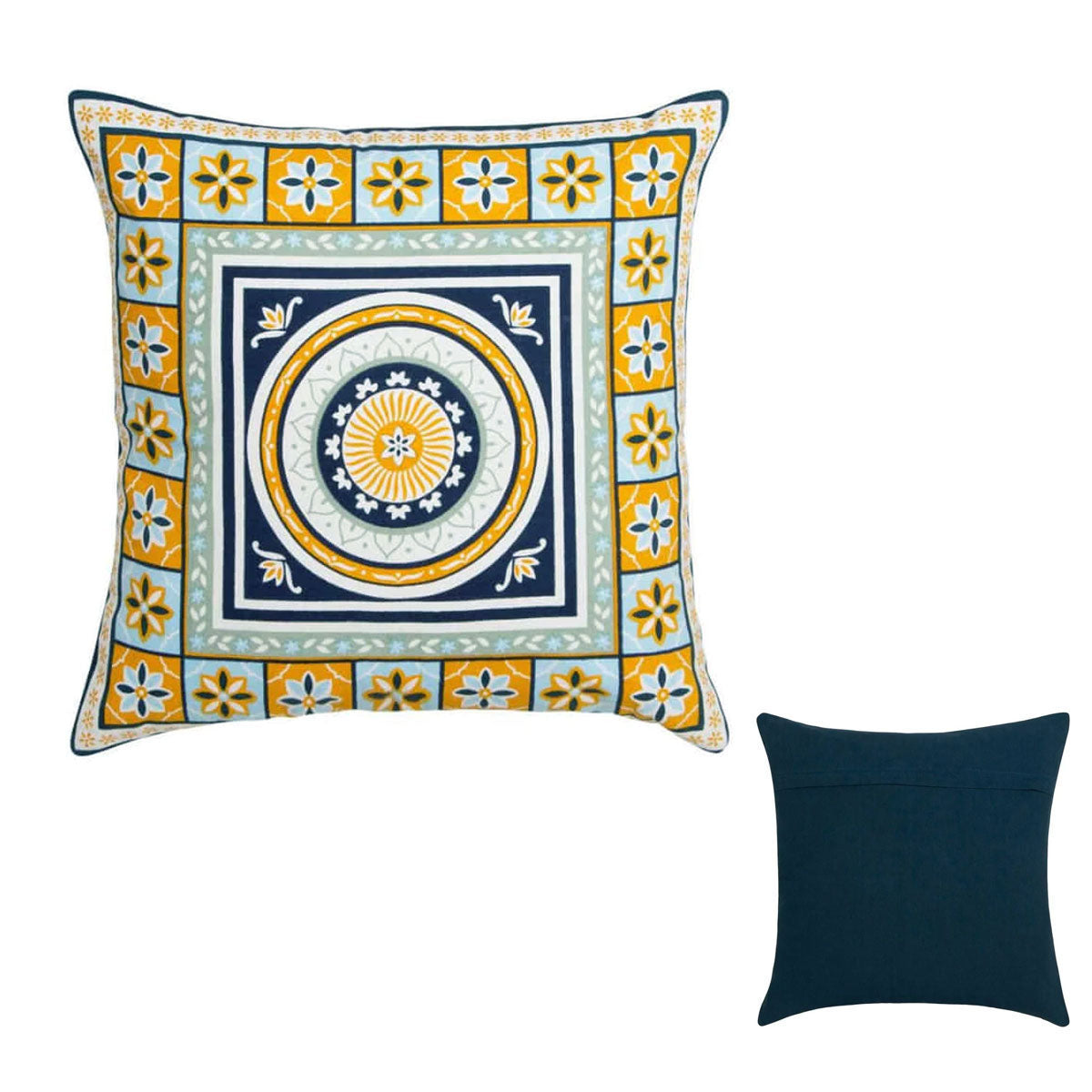 NNEDSZ J Elliot Home Kasbah Luxury Filled Cushion 50 x 50cm Blue