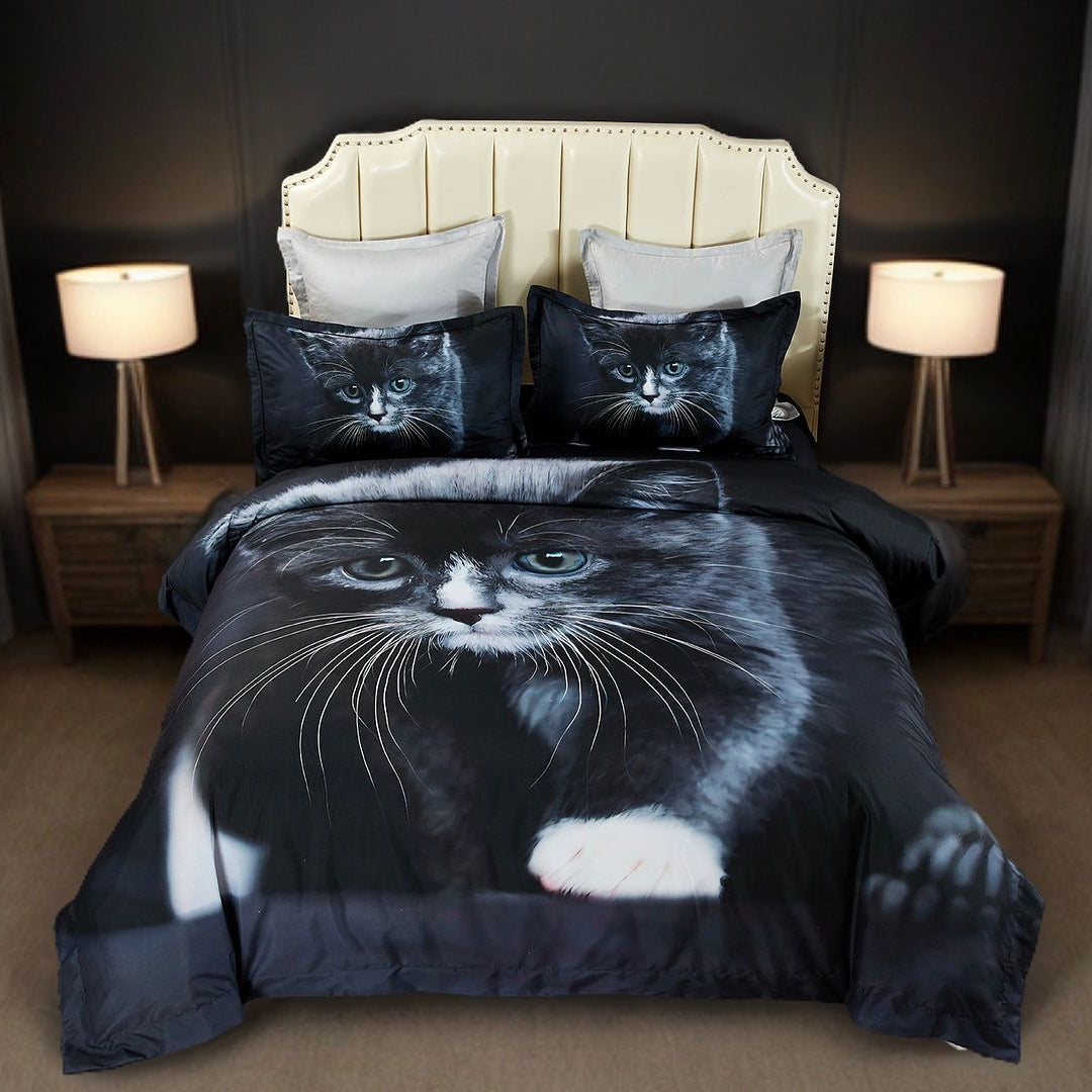 NNEDSZ Cat Quilt Cover Set - King Size