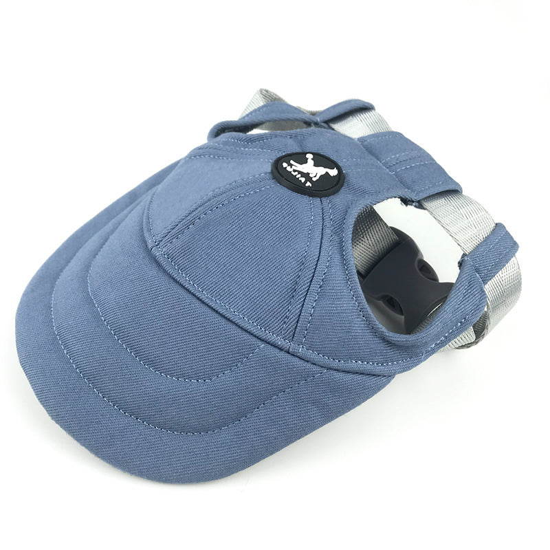 NNEDSZ Size L Light Blue Adjustable Pet Baseball Cap for Cats and Dogs - Cute Sun Protection Hat for Outdoor Adventures