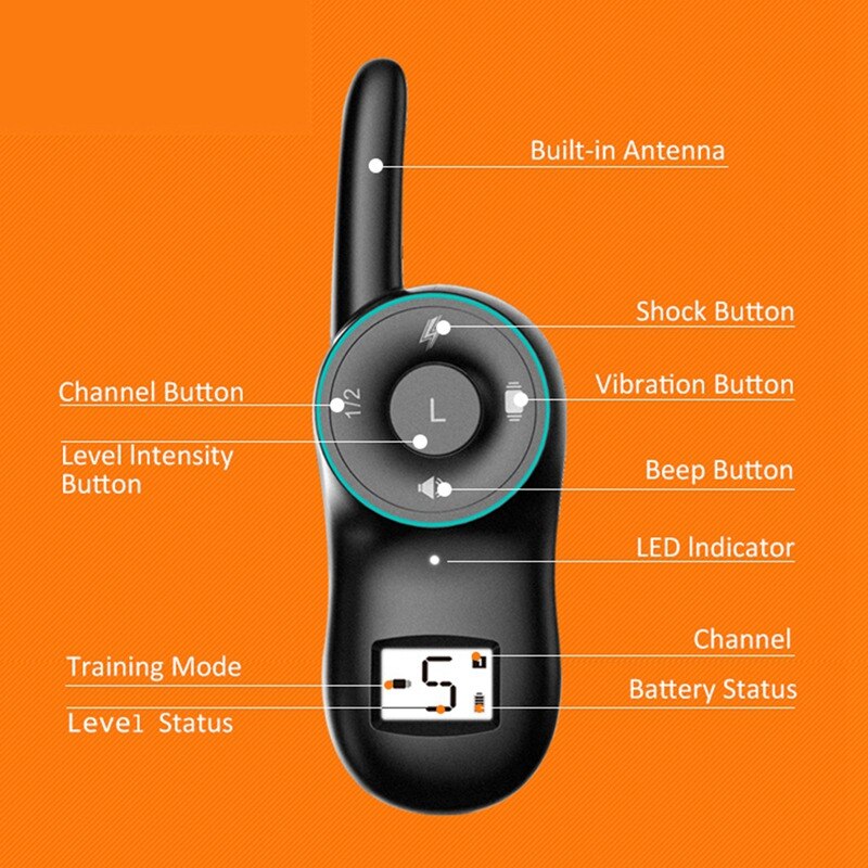 Pet Waterproof Training Collars Stop Barking Dog Rechargeable Ultrasonic Collars Pet Dog Anti Bark Collar Control Train