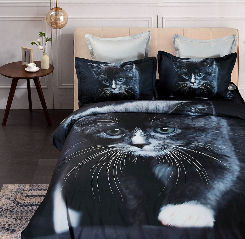 NNEDSZ Cat Quilt Cover Set - King Size