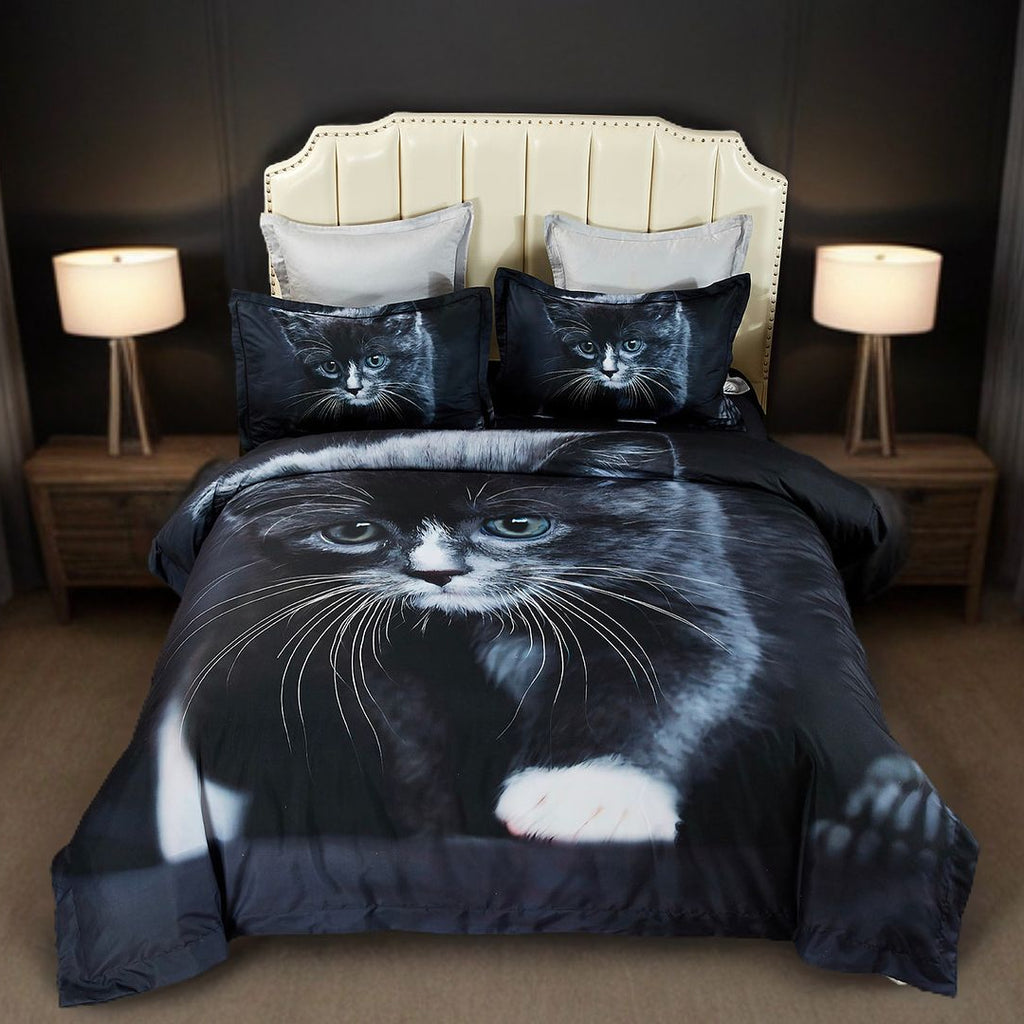 NNEDSZ Cat Quilt Cover Set - King Size