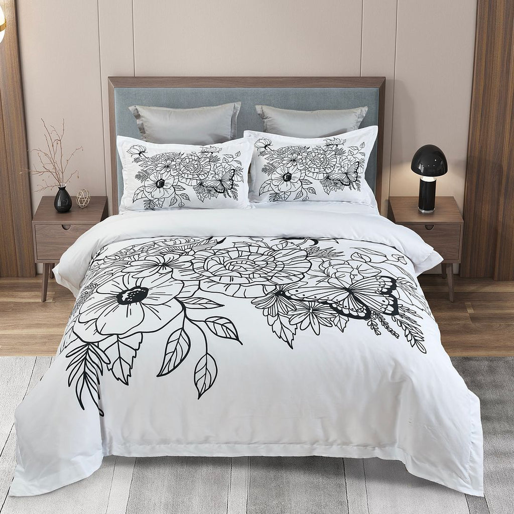 NNEDSZ Viene Floral Quilt Cover Set - Queen Size